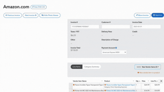 Approval invoice improve