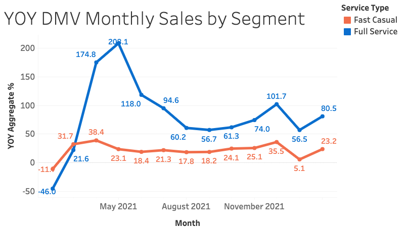 DMV YOY Sales by Segment