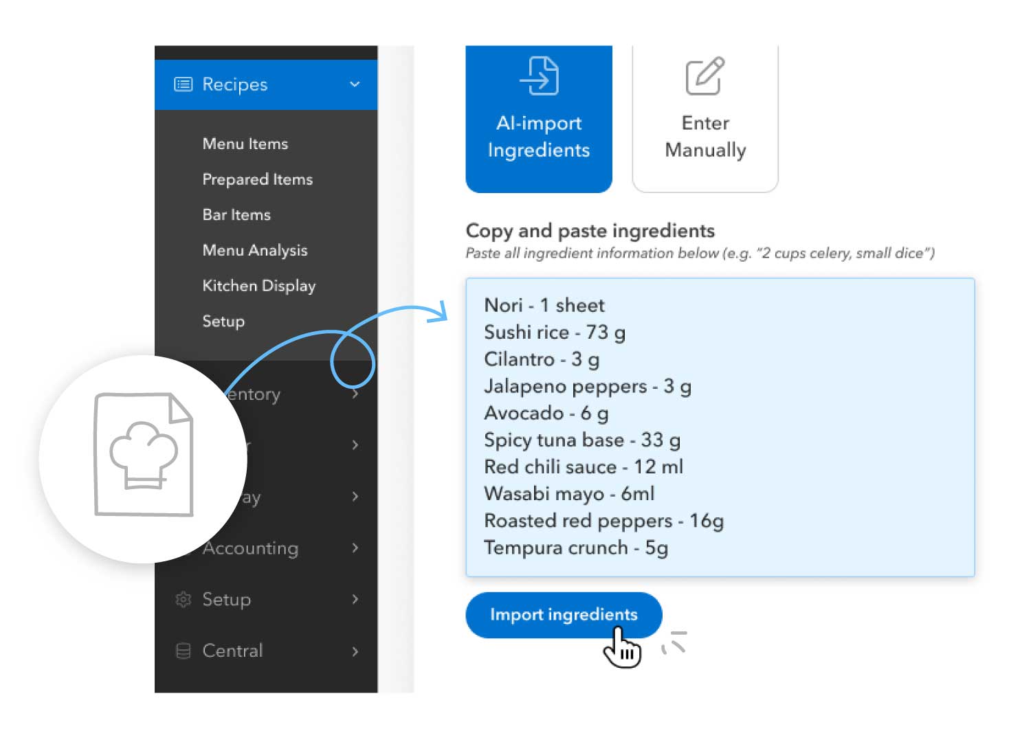MarginEdge AI Recipe Uploader: Less time on busywork, more time on the restaurant